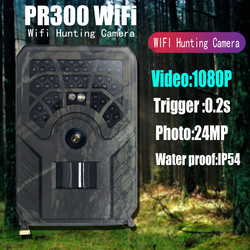 PR300C WIFI-Camera van het het Wildip54 de Waterdichte Draadloze Spel van de Sleepcamera 20fps 24MP 1296P Wifi