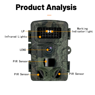 Van de de Sleepcamera 36MP IP54 2,0 LCD van PR700 4K van de het Schermnacht de Camera van het de Visiewild