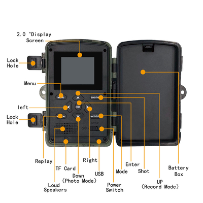 Van de de Sleepcamera 36MP IP54 2,0 LCD van PR700 4K van de het Schermnacht de Camera van het de Visiewild