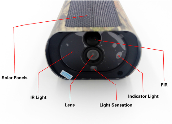 Van PR500W Wifi Draadloze 850nm LEIDENE van de de Jachtcamera IP65 1080P Zonne