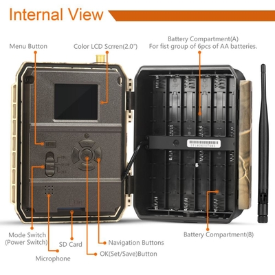 4.0CG mobiele Sleepcamera   GPS APP MMS SMTP 12MP 1080P