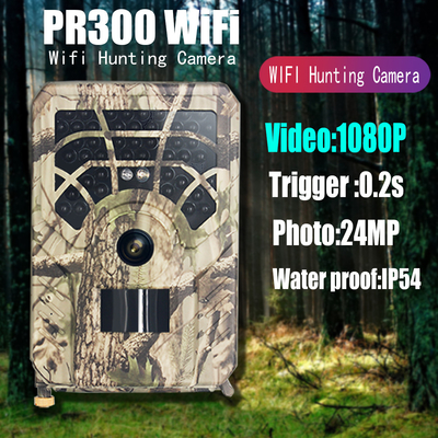 Van PR300A Wifi Draadloze App 24MP 1080P Aangedreven Zonne van de de Sleepcamera 46pcs 940nm IRL LEDs