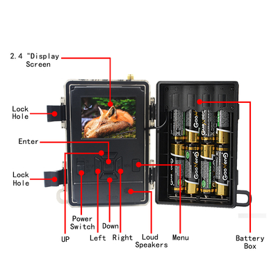 4.8CG mobiele Sleepcamera SIM Card 4G Lte CMOS 24MP