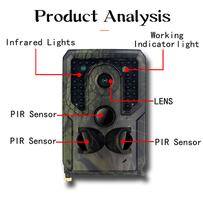 PR400C Hunter Trail Camera 34pcs IRL Hunter Trail Camera CMOS 12MP 1080P 30FPS Pir Night Vision Camera