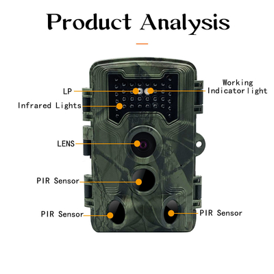 Van de micro- BR HD de Waterdichte 16MP High Definition Trail Camera Sleepcamera IP54
